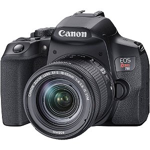 Câmera DSLR Canon EOS Rebel T8i com Lente EF-S 18-55mm IS STM