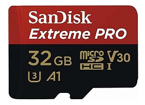Cartão de Memória microSDHC SanDisk Extreme PRO 32GB