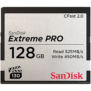 Cartão CFast 2.0 SanDisk Extreme PRO 128GB 525-430MB/s