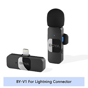 BOYA BY-V1 Sistema de Microfone sem Fio Ultracompacto para iPhone