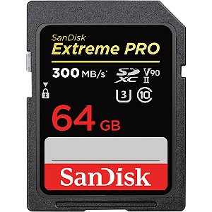 Cartão de Memória SDXC SanDisk Extreme PRO UHS-II 64GB 300MB/s V90