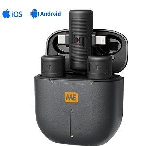 ME MIC-W1 Sistema de Microfone sem Fio Ultracompacto Duplo iOS e USB-C