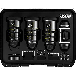 Kit 3 Lentes DZOFilm Pictor Zoom 12-25/20-55/50-125mm T2.8 S35 (PL e EF-Mount)