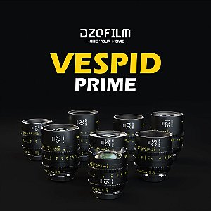 Kit 8 Lentes DZOFilm VESPID Prime 16, 25, 35, 50, 75, 90, 100 e 125mm (PL / EF-Mount)