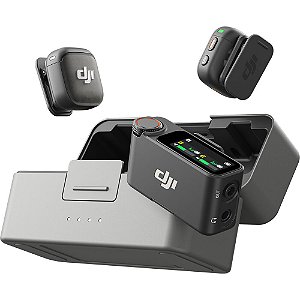 DJI Mic 3 Sistema/Gravador de Microfone Digital Duplo sem Fio para Câmera e Smartphone