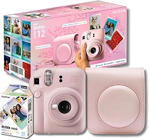 Kit Câmera Instantânea Fujifilm instax mini 12 + Pack 10 filmes +Bolsa