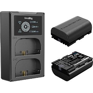 Kit SmallRig E6P-BR26 com 2 Baterias LP-E6P e Carregador USB Duplo (5409)
