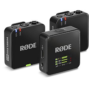 RODE Wireless GO (Gen 3) Sistema/Gravador de Microfone Digital Duplo sem Fio