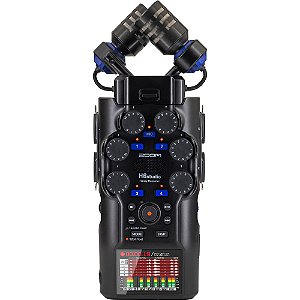 Zoom H6studio Gravador Portátil de Áudio de 6 Canais com 32-Bit Float