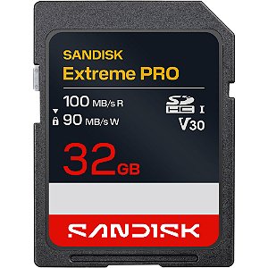 Cartão de Memória SDHC SanDisk Extreme PRO 32GB 90-100MB/s V30 U3