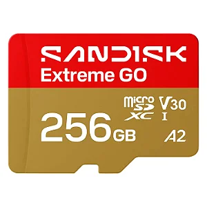Cartão de Memória microSD SanDisk Extreme GO 256GB A2 V30 U3