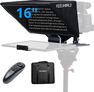 Teleprompter Feelworld TP16 para Tablet até 16" com Controle Remoto