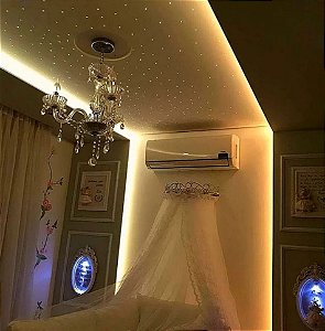 Kit Iluminação Céu Estrelado Led Fibra Ótica 200 Pontos Mix