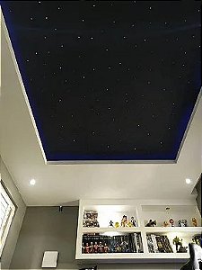 Céu Estrelado Kit Branco Fibra Ótica Iluminação 100 Pontos Estrelas