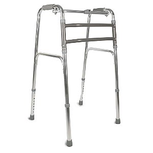 Andador de Alumínio Fixo Móvel e Articulado 3 em 1