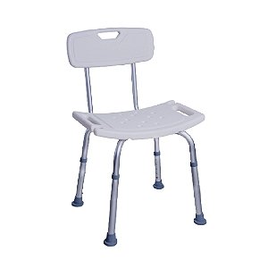 Banco Para Banho com Encosto e Altura Regulável até 135 Kg D2