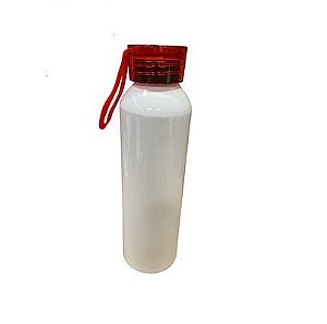 SQUEEZE ALUM BRANCA TAMPA VERMELHA ACADEMY 600ML DEKO