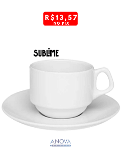 XICARA C/PIRES PLUS BRANCA 180ML SUBLIME UND