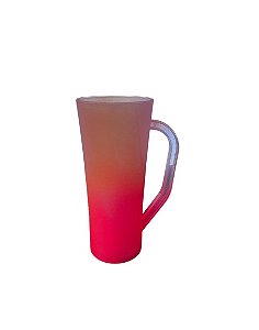 CANECA SLIN BICOLOR LAR/ROSA DEGRADÊ 400ML