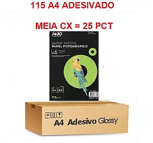 PAPEL FOTO ADESIVO 115G A4 25 PCTS 500 FLS JOJO