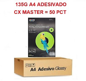 PAPEL FOTO ADESIVO 135G A4 CX 50 PCTS 1000FLS JOJO
