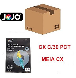 PAPEL MATTE ADESIVO 115G A4  30 PCTS 600FLS JOJO