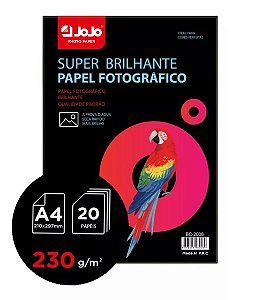 PAPEL FOTO 230G A4 PACOTE 20 FLS JOJO PCT