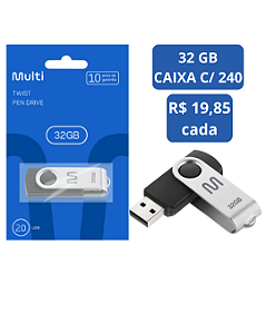 PENDRIVE TWIST 2 32GB PD589 MULTILASER CX 240 UNDS