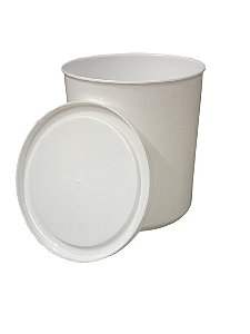 BALDINHO C/TAMPA PLASTICO 1L BRANCO TP
