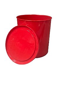 BALDINHO C/TAMPA PLASTICO 1L VERMELHO TP