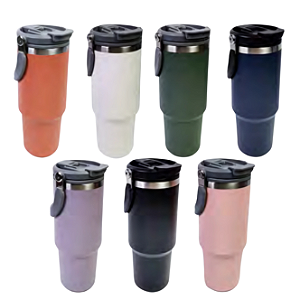 GARRAFA TERMICA DE INOX C/ ALÇA SUPORTE 900ML P1657