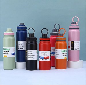 GARRAFA TERMICA DE INOX C/BICO E ALÇA EMBUTIDA 700ML P1314