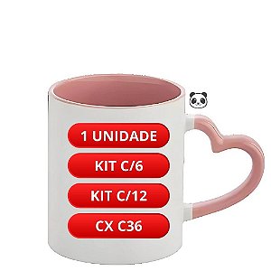CANECA ALÇA CORAÇÃO INT/ALÇA ROSA PANDA