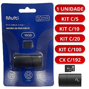 CARTÃO DE MEMÓRIA 16GB MICRO SD MULTILASER