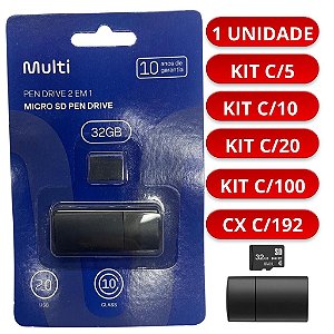 CARTÃO DE MEMÓRIA 32GB C/MICRO SD MULTI MULTILASER