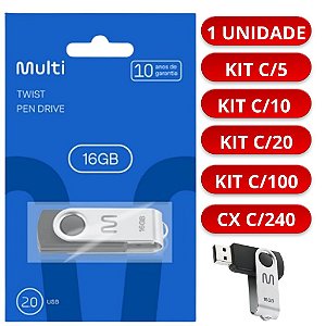 PENDRIVE TWIST 2 16GB PD588 MULTILASER