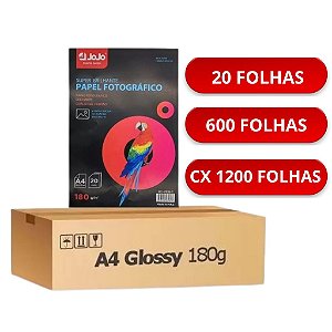 PAPEL FOTOGRÁFICO GLOSSY 180G A4 JOJO