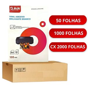 PAPEL VINIL BRANCO PD'AGUA ADESIVOA A4 JOJO