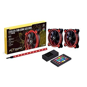 KIT 2 COOLER FAN LED RGB F7L500RGB + CONTROLADORA C3 TECH
