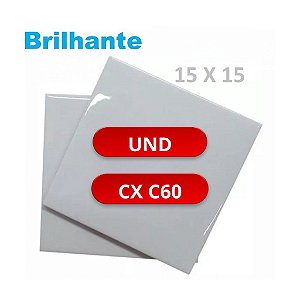 AZULEJO BRANCO RESINADO 15X15 S/SUPORTE
