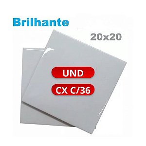 AZULEJO BRANCO RESINADO 20X20 S/SUPORTE