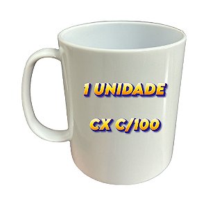 CANECA POLIMERO BRANCA 325 ML 108G MOD T COSTURA ALÇA 325ML