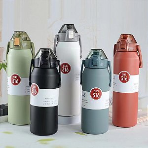 GARRAFA TERMICA C/ALÇA E TAMPA 1200ml