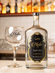 Gin Nube London dry + Taça de vidro personalizada