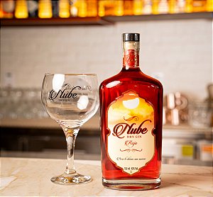 Gin Nube rojo (tradicional) + Taça de vidro personalizada