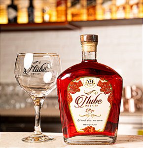 Gin Nube Rojo (retrô) + Taça de vidro personalizada