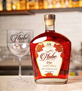 Gin Nube rojo (retrô)  + Taça de acrílico transparente