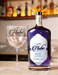 Gin Nube Celeste (tradicional) + Taça de acrílico transparente