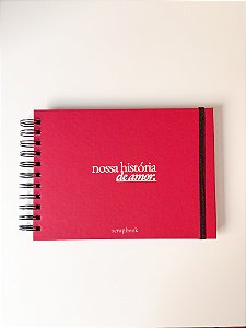 Scrapbook Nossa História de Amor (Vermelho)
