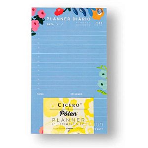 Planner Permanente Bloco Diário 12x20 Pólen Flores - Cicero